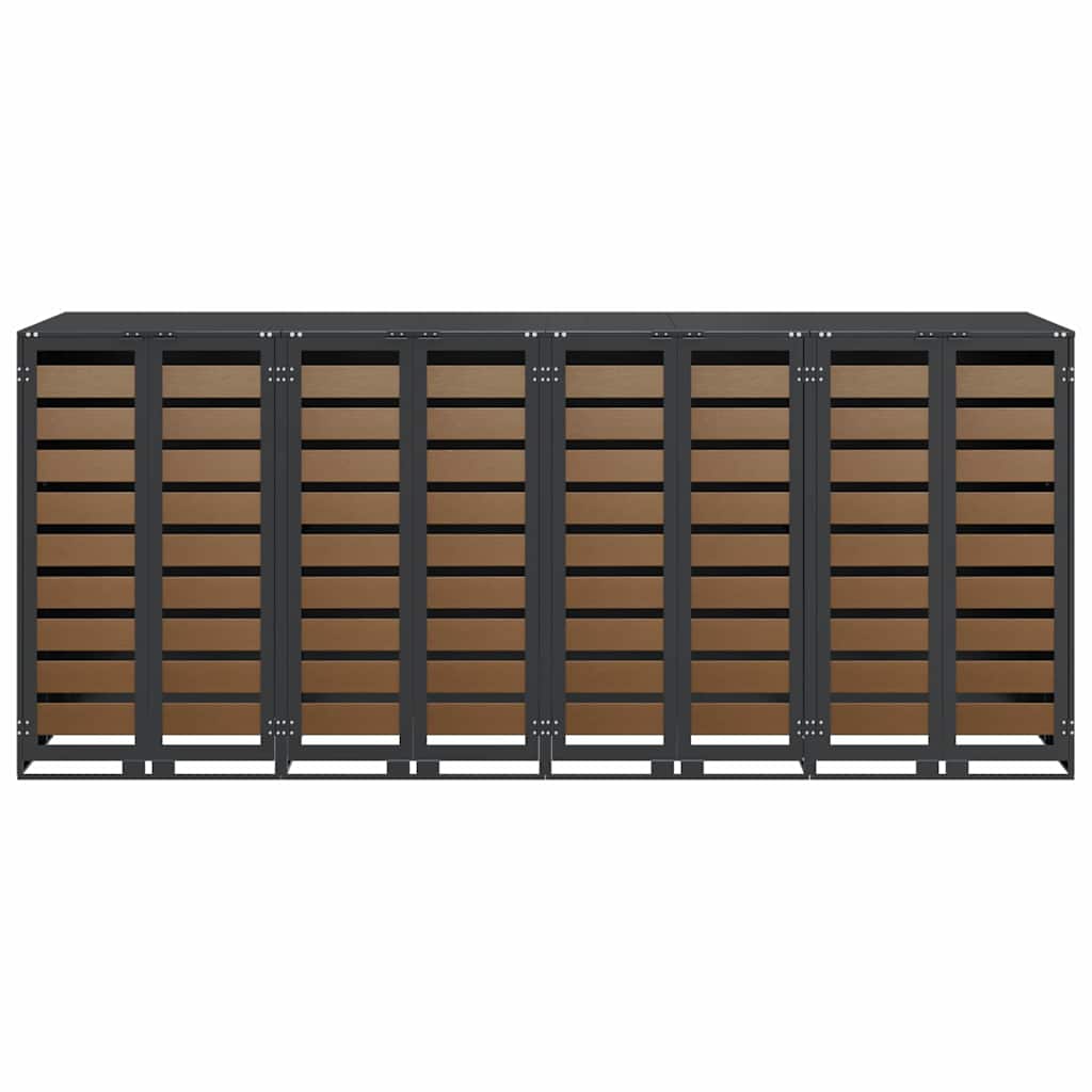 Wieltjesbakopslag voor 3 bakken Antraciet 340 x 77.5 x 115.5 cm