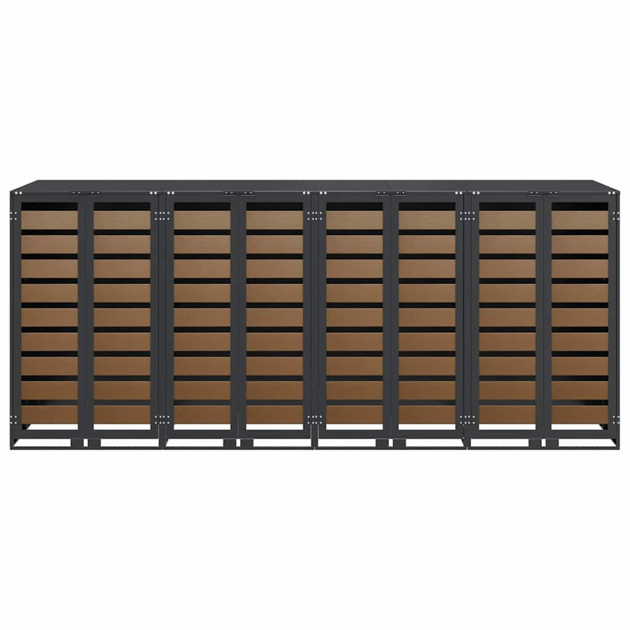 Wieltjesbakopslag voor 3 bakken Antraciet 340 x 77.5 x 115.5 cm