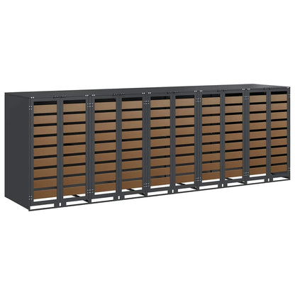 Wieltjesbakopslag voor 3 bakken Antraciet 340 x 77.5 x 115.5 cm