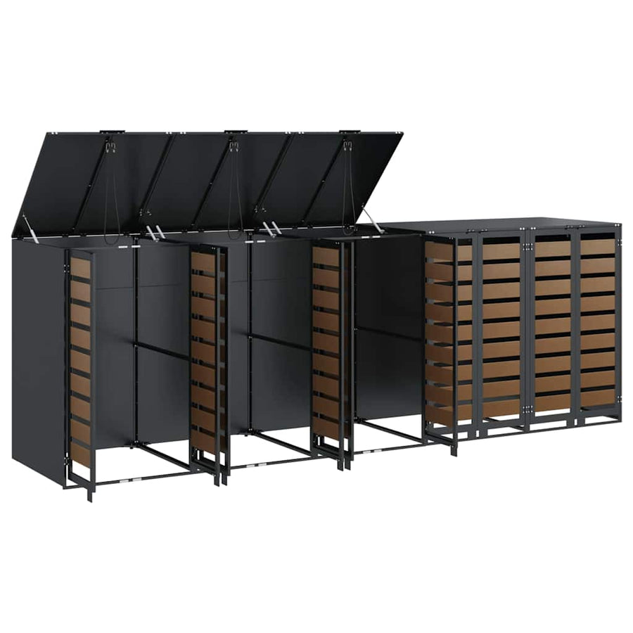 Wieltjesbakopslag voor 3 bakken Antraciet 340 x 77.5 x 115.5 cm