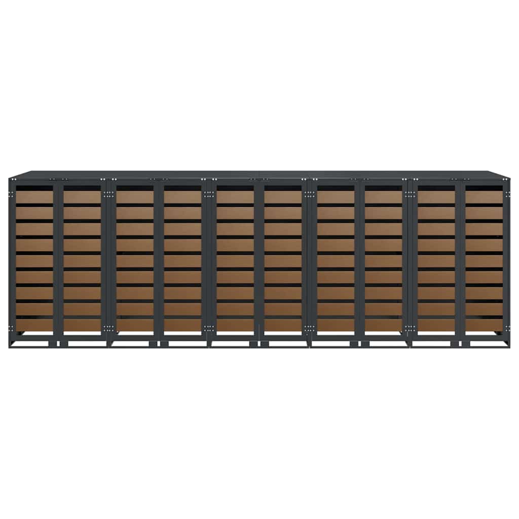 Wieltjesbakopslag voor 3 bakken Antraciet 340 x 77.5 x 115.5 cm