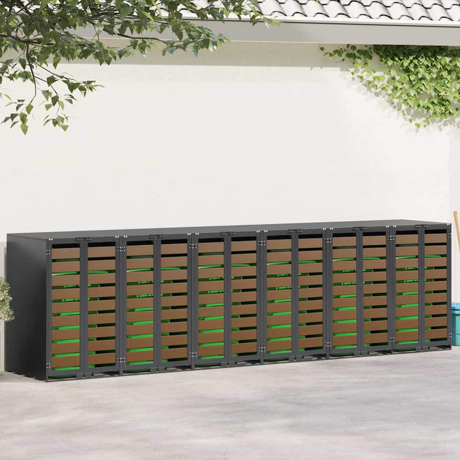 Wieltjesbakopslag voor 3 bakken Antraciet 340 x 77.5 x 115.5 cm