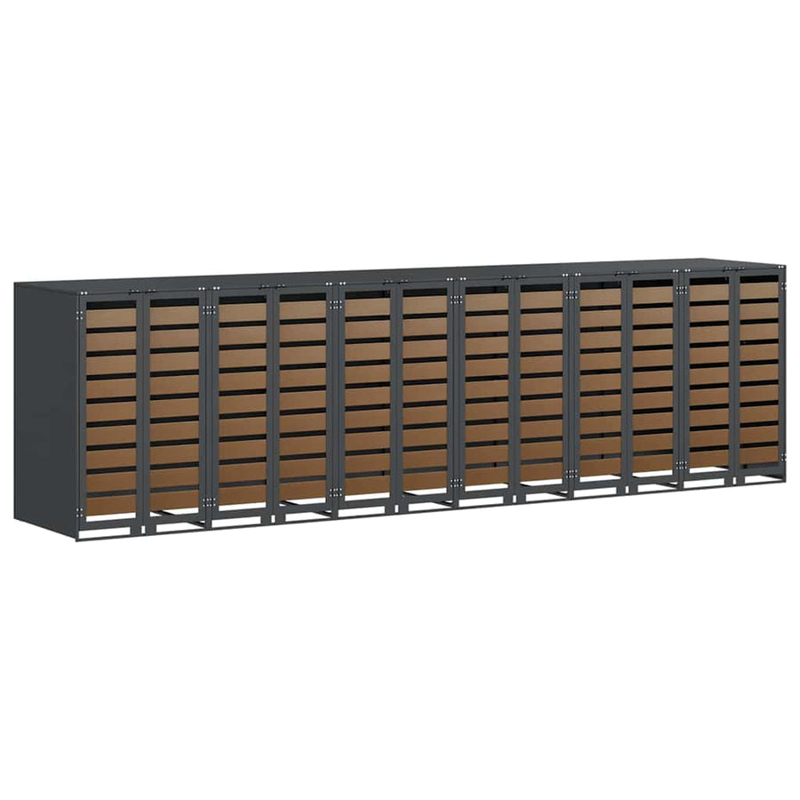 Wieltjesbakopslag voor 3 bakken Antraciet 340 x 77.5 x 115.5 cm