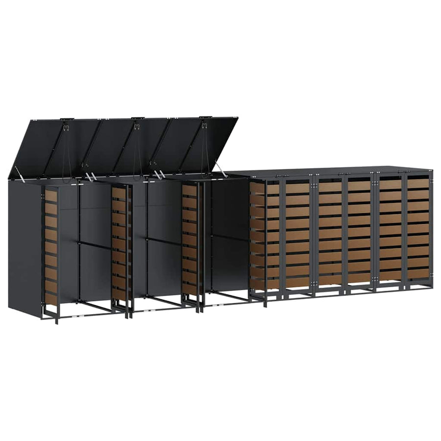 Wieltjesbakopslag voor 3 bakken Antraciet 340 x 77.5 x 115.5 cm