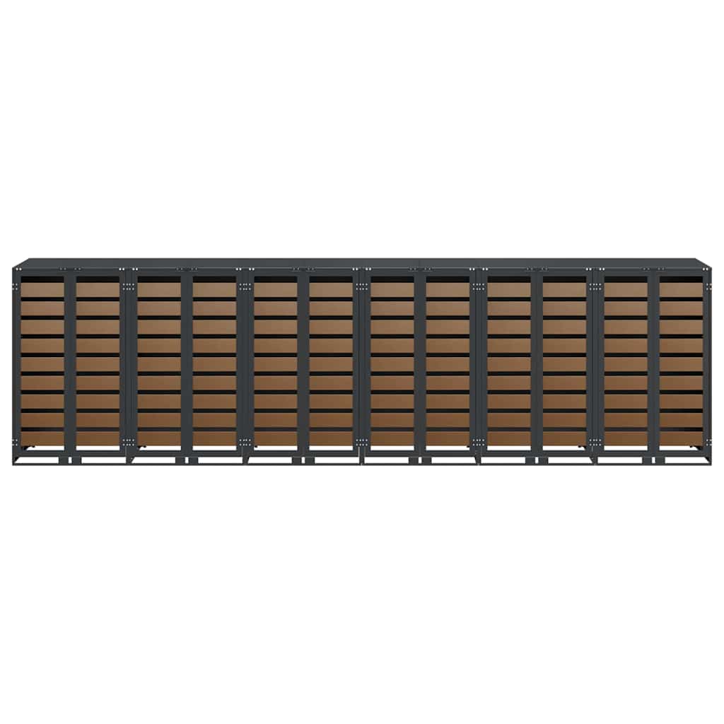 Wieltjesbakopslag voor 3 bakken Antraciet 340 x 77.5 x 115.5 cm