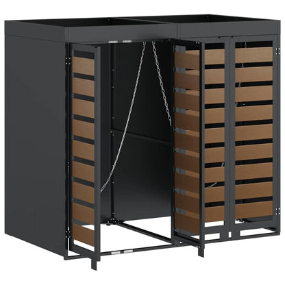 Wieltjesbakopslag voor 3 bakken Antraciet 340 x 77.5 x 115.5 cm