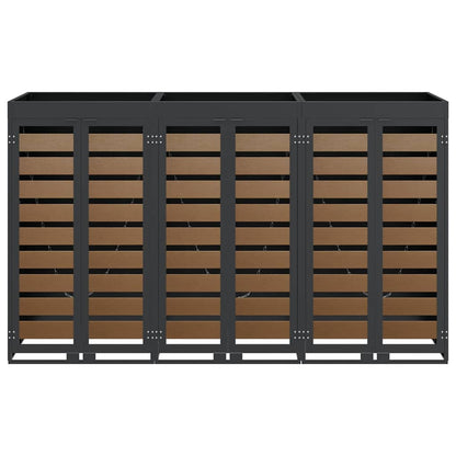 Wieltjesbakopslag voor 3 bakken Antraciet 340 x 77.5 x 115.5 cm