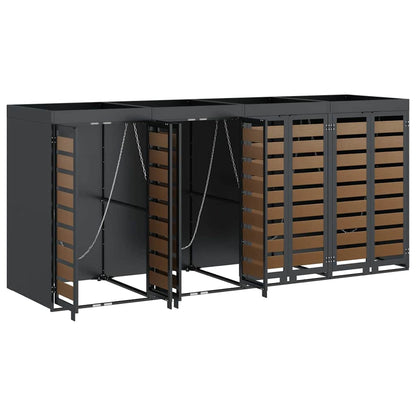 Wieltjesbakopslag voor 3 bakken Antraciet 340 x 77.5 x 115.5 cm