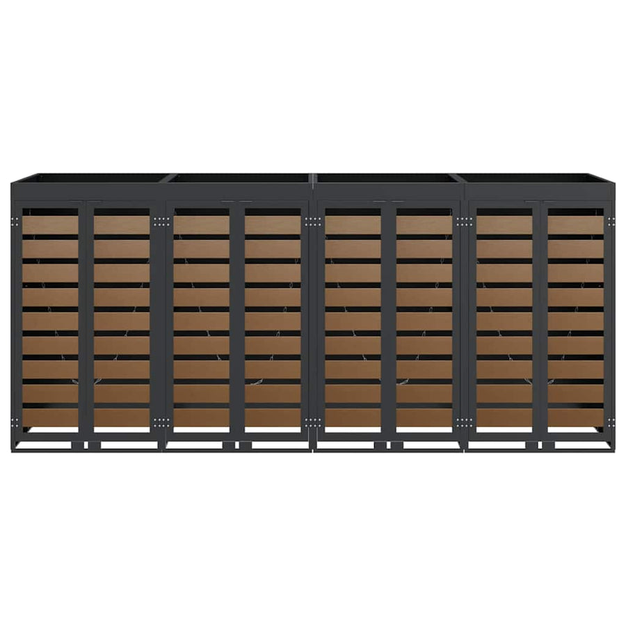 Wieltjesbakopslag voor 3 bakken Antraciet 340 x 77.5 x 115.5 cm