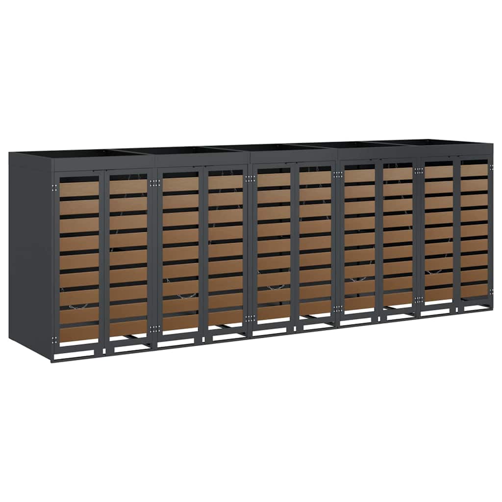 Wieltjesbakopslag voor 3 bakken Antraciet 340 x 77.5 x 115.5 cm