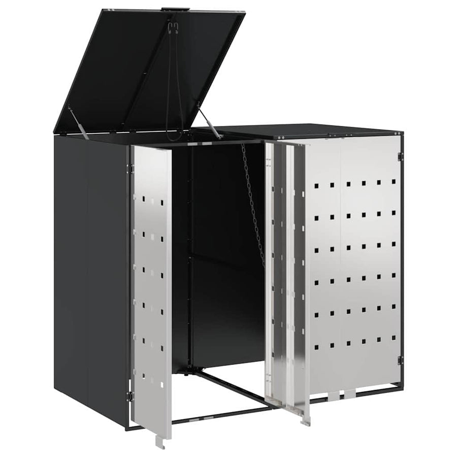 Wieltjesbakopslag voor 3 bakken Antraciet 340 x 77.5 x 115.5 cm