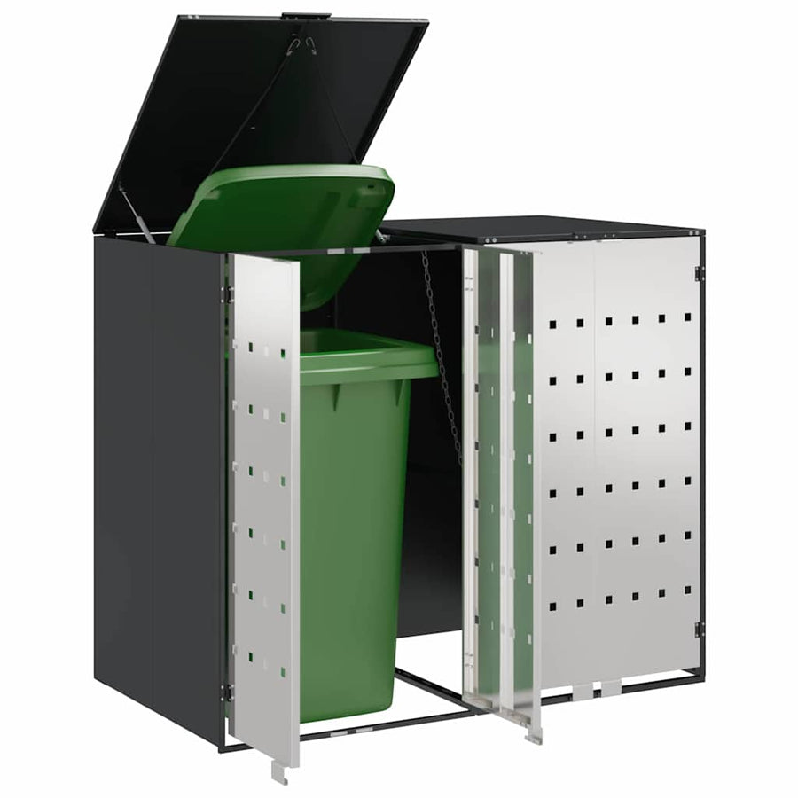 Wieltjesbakopslag voor 3 bakken Antraciet 340 x 77.5 x 115.5 cm