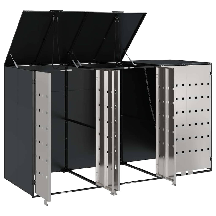 Wieltjesbakopslag voor 3 bakken Antraciet 340 x 77.5 x 115.5 cm
