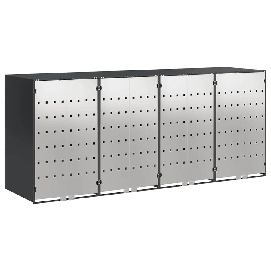 Wieltjesbakopslag voor 3 bakken Antraciet 340 x 77.5 x 115.5 cm