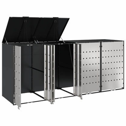 Wieltjesbakopslag voor 3 bakken Antraciet 340 x 77.5 x 115.5 cm