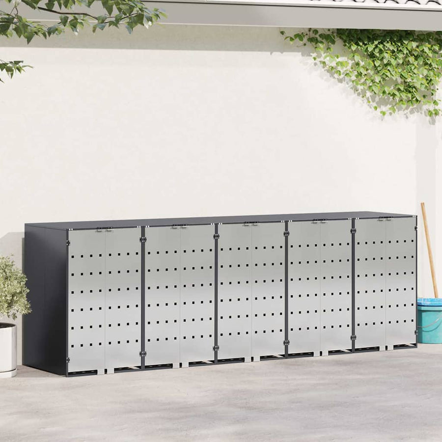 Wieltjesbakopslag voor 3 bakken Antraciet 340 x 77.5 x 115.5 cm