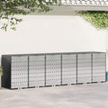 Wieltjesbakopslag voor 3 bakken Antraciet 340 x 77.5 x 115.5 cm