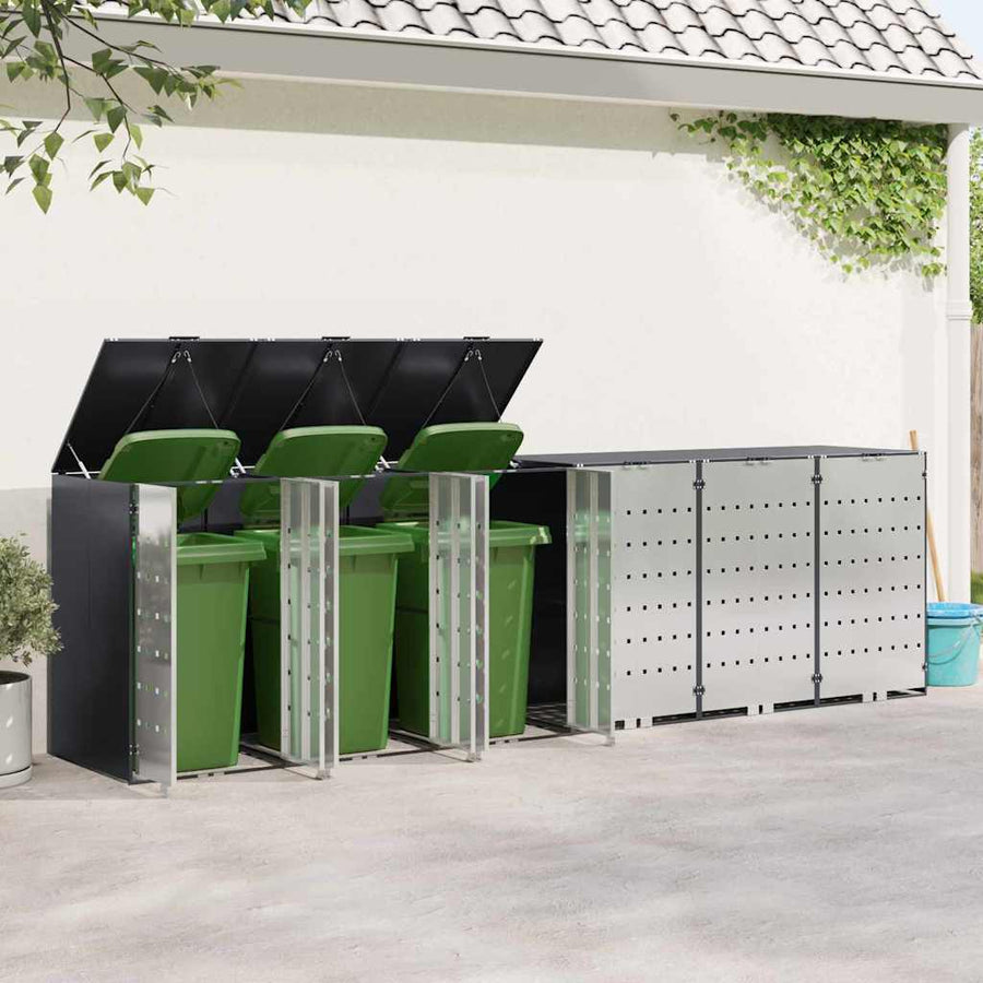 Wieltjesbakopslag voor 3 bakken Antraciet 340 x 77.5 x 115.5 cm
