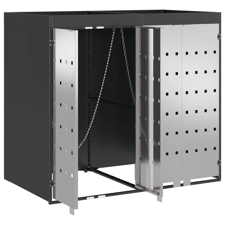 Wieltjesbakopslag voor 3 bakken Antraciet 340 x 77.5 x 115.5 cm