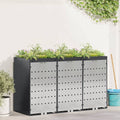 Wieltjesbakopslag voor 3 bakken Antraciet 340 x 77.5 x 115.5 cm