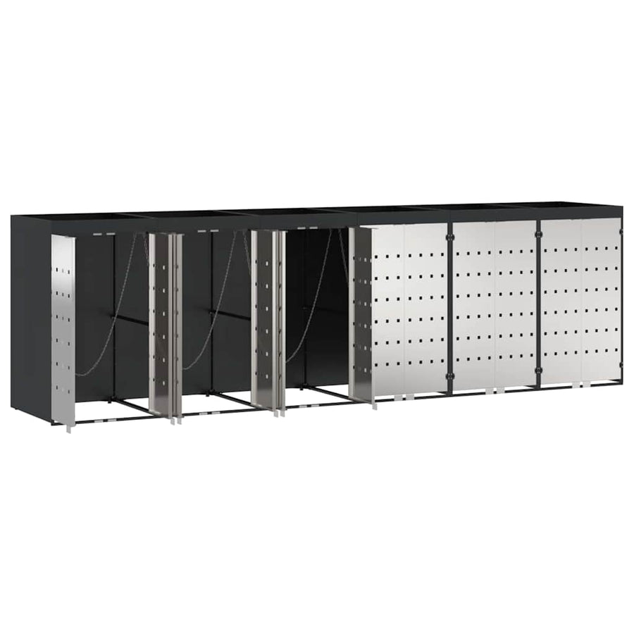 Wieltjesbakopslag voor 3 bakken Antraciet 340 x 77.5 x 115.5 cm