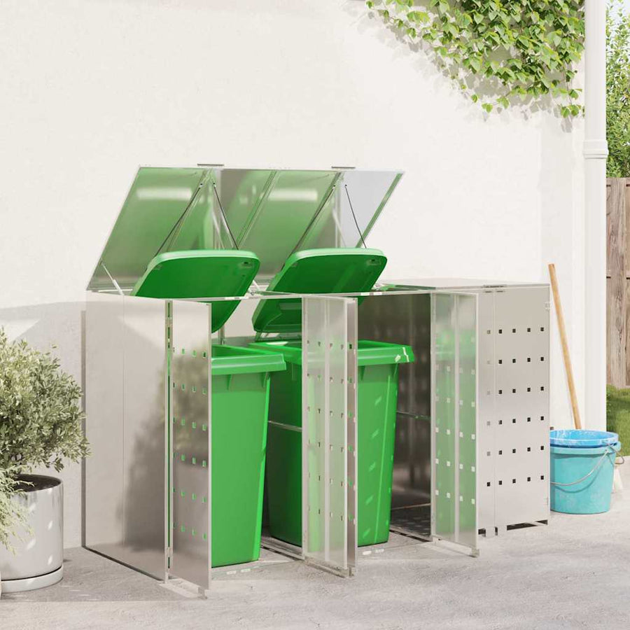 Wieltjesbakopslag voor 3 bakken Zilver 340 x 77.5 x 115.5 cm