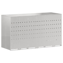 Wieltjesbakopslag voor 3 bakken Zilver 340 x 77.5 x 115.5 cm