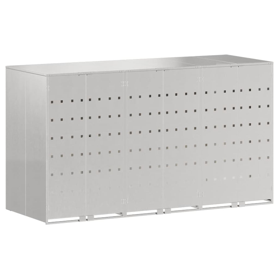 Wieltjesbakopslag voor 3 bakken Zilver 340 x 77.5 x 115.5 cm