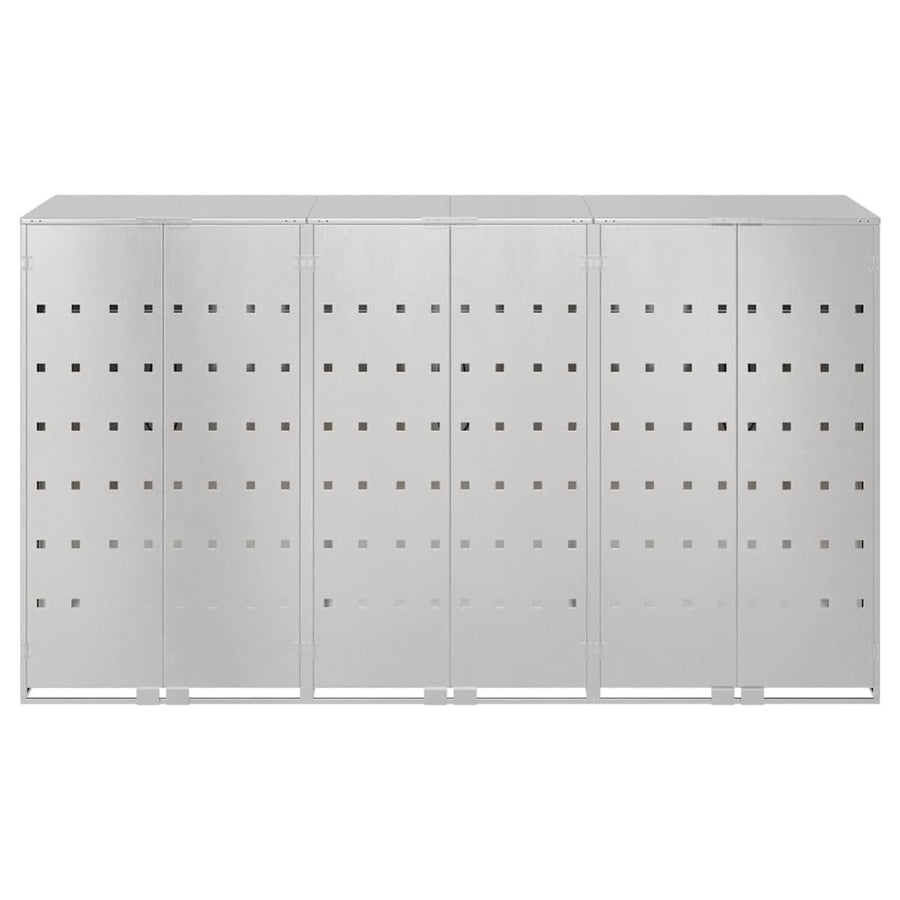 Wieltjesbakopslag voor 3 bakken Zilver 340 x 77.5 x 115.5 cm