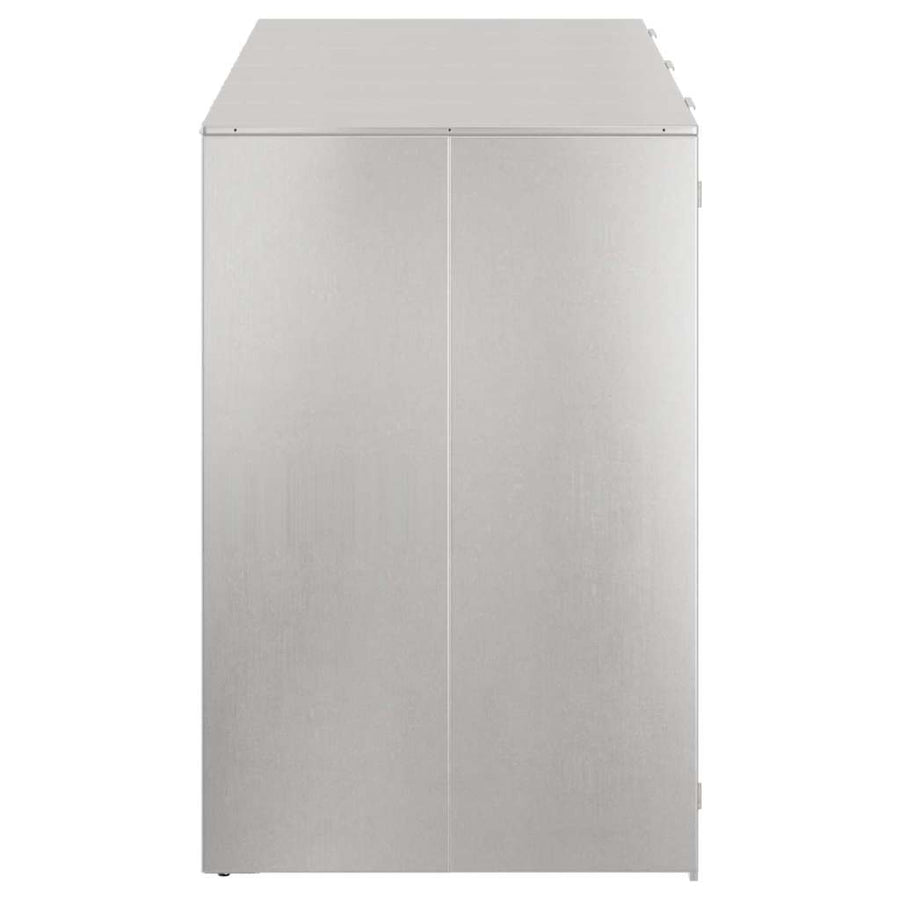 Wieltjesbakopslag voor 3 bakken Zilver 340 x 77.5 x 115.5 cm