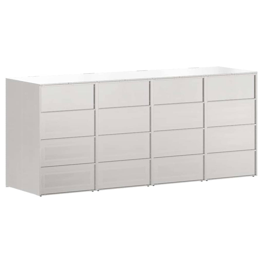 Wieltjesbakopslag voor 3 bakken Zilver 340 x 77.5 x 115.5 cm