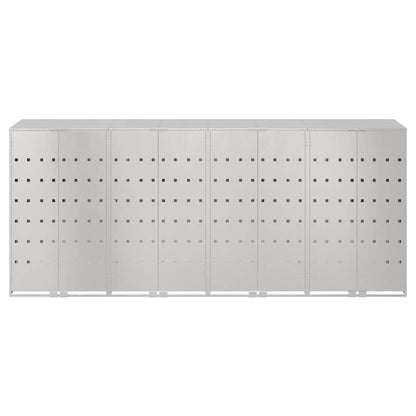 Wieltjesbakopslag voor 3 bakken Zilver 340 x 77.5 x 115.5 cm