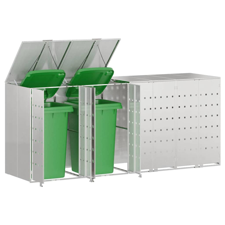 Wieltjesbakopslag voor 3 bakken Zilver 340 x 77.5 x 115.5 cm
