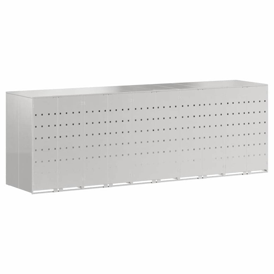 Wieltjesbakopslag voor 3 bakken Zilver 340 x 77.5 x 115.5 cm