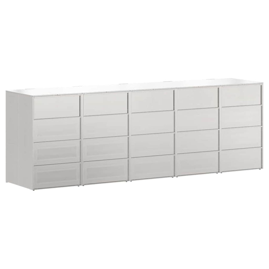 Wieltjesbakopslag voor 3 bakken Zilver 340 x 77.5 x 115.5 cm