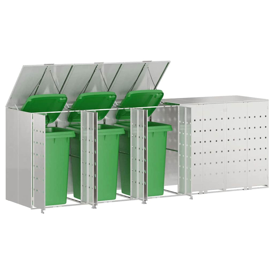 Wieltjesbakopslag voor 3 bakken Zilver 340 x 77.5 x 115.5 cm