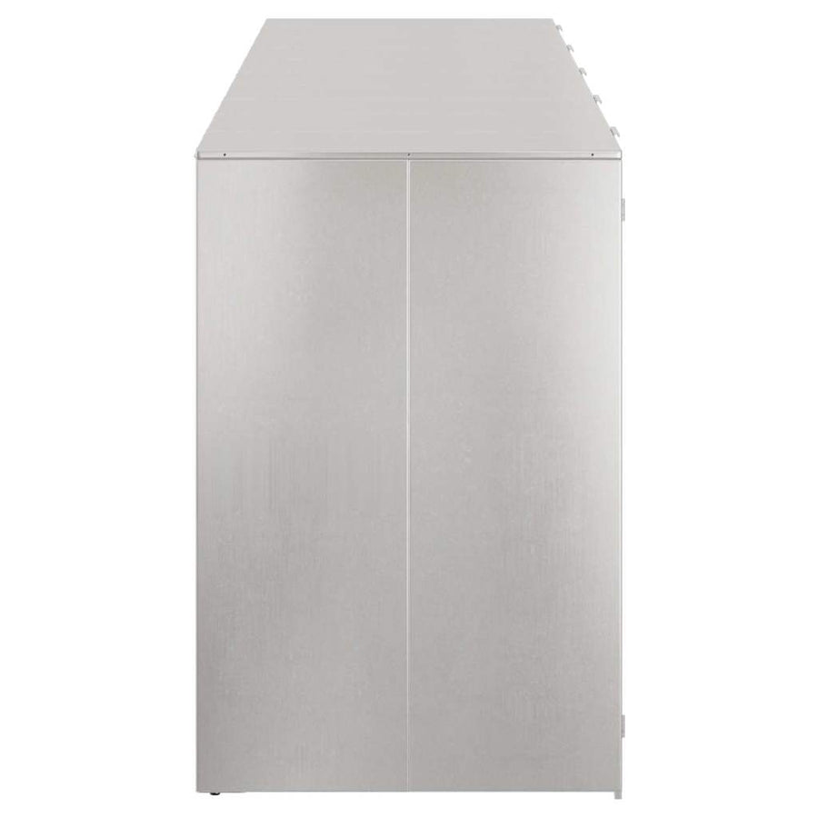 Wieltjesbakopslag voor 3 bakken Zilver 340 x 77.5 x 115.5 cm