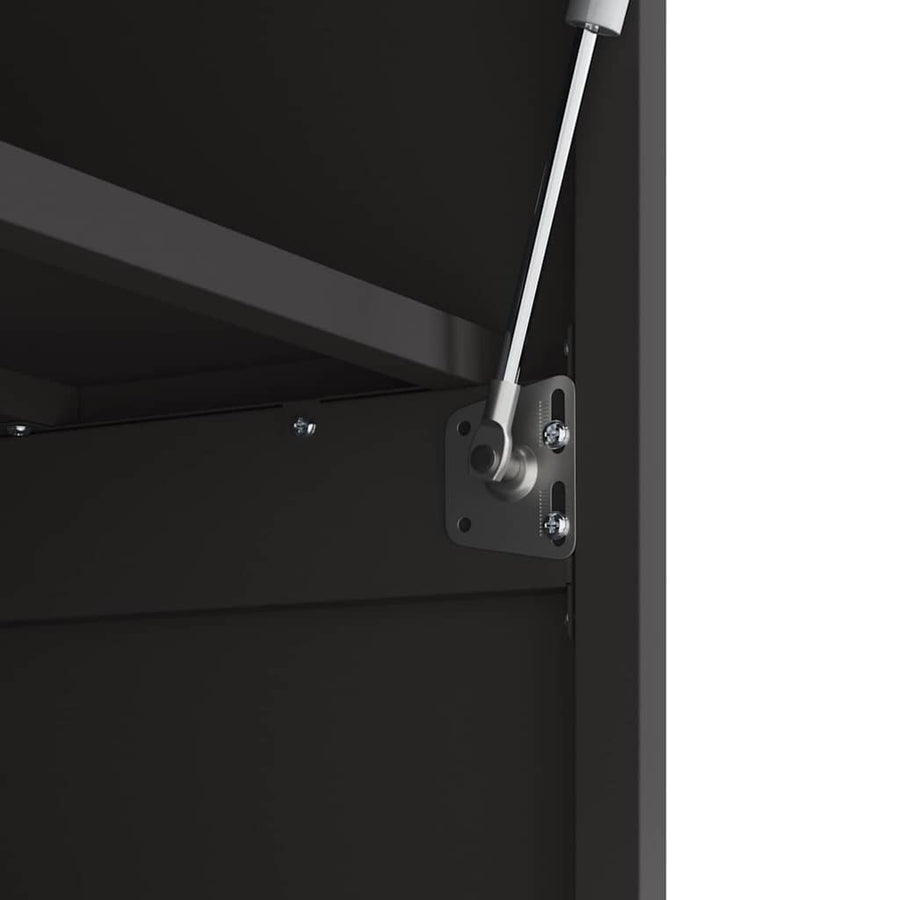 Wandkast Voor Garage Poedercoating Staal 90 x 40 x 53 cm Zwart