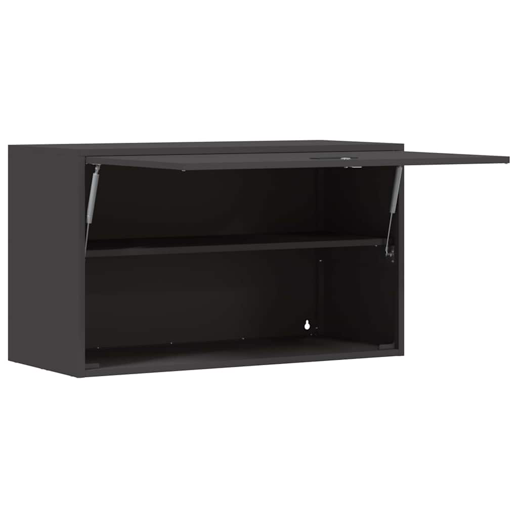Wandkast Voor Garage Poedercoating Staal 90 x 40 x 53 cm Zwart