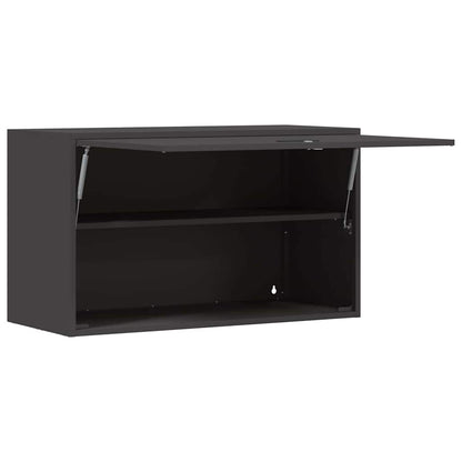 Wandkast Voor Garage Poedercoating Staal 90 x 40 x 53 cm Zwart