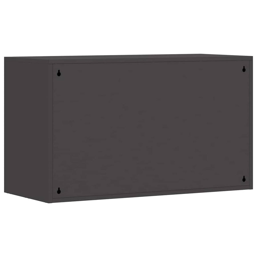 Wandkast Voor Garage Poedercoating Staal 90 x 40 x 53 cm Zwart