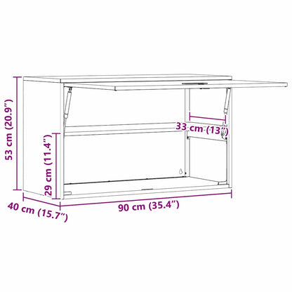 Wandkast Voor Garage Poedercoating Staal 90 x 40 x 53 cm Wit