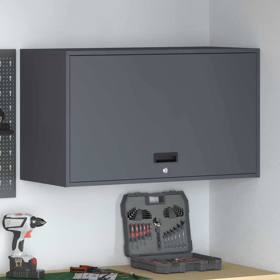 Wandkast Voor Garage 90 x 40 x 53 cm Antraciet