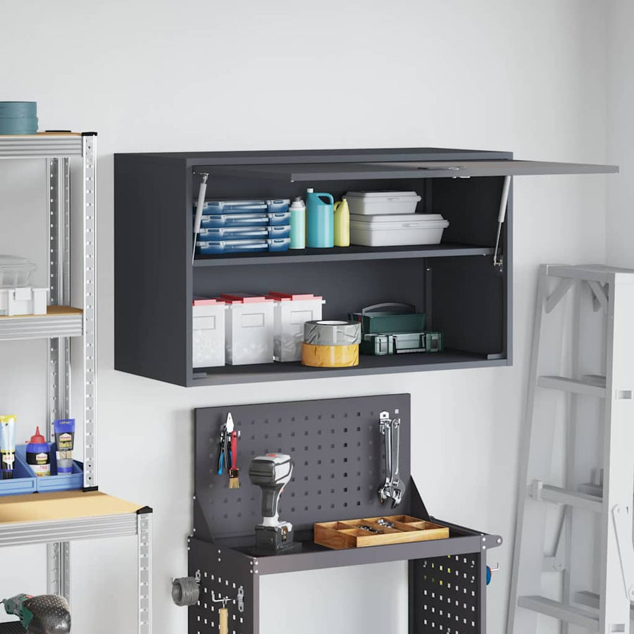 Wandkast Voor Garage 90 x 40 x 53 cm Antraciet