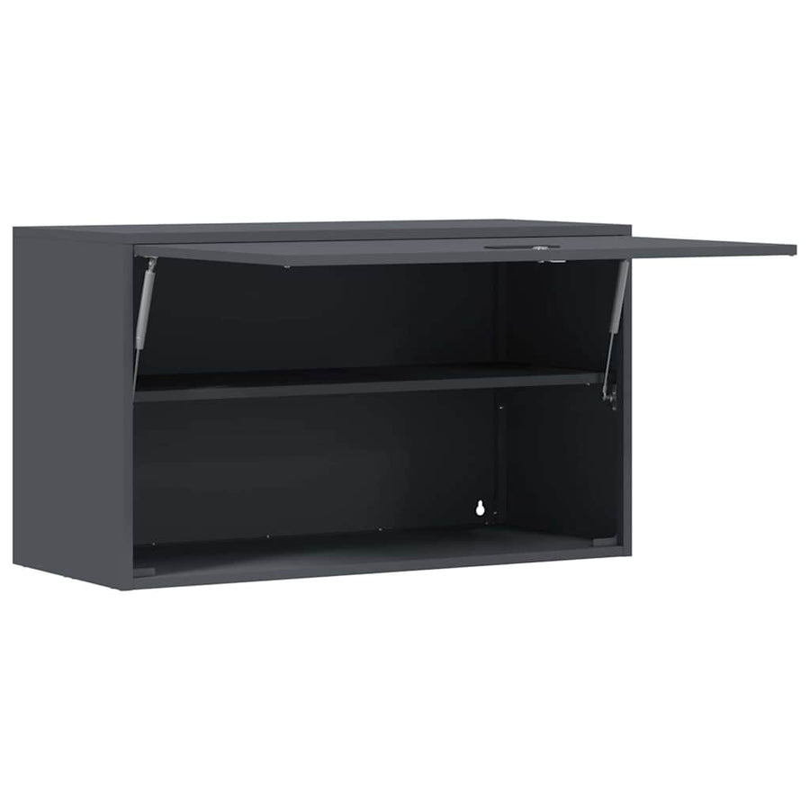 Wandkast Voor Garage 90 x 40 x 53 cm Antraciet