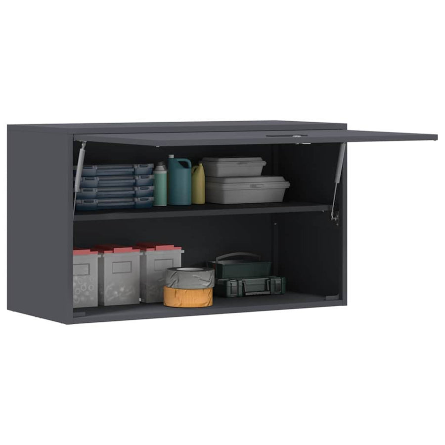 Wandkast Voor Garage 90 x 40 x 53 cm Antraciet