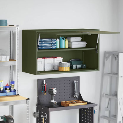 Wandkast Voor Garage 90 x 40 x 53 cm Olijfgroen