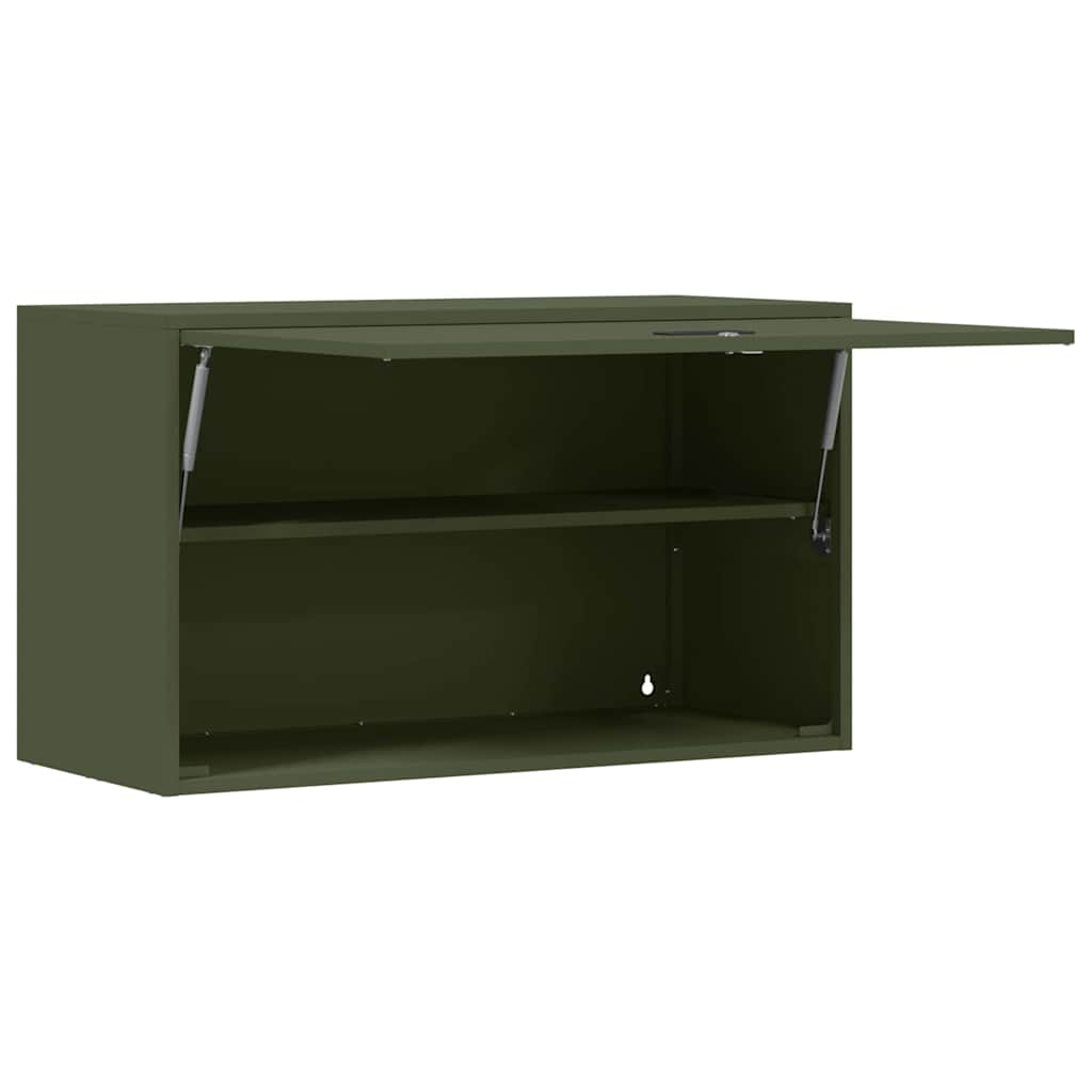 Wandkast Voor Garage 90 x 40 x 53 cm Olijfgroen