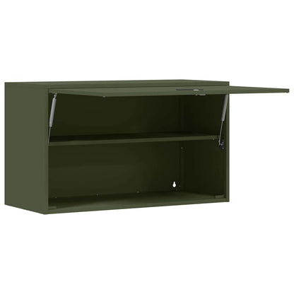 Wandkast Voor Garage 90 x 40 x 53 cm Olijfgroen