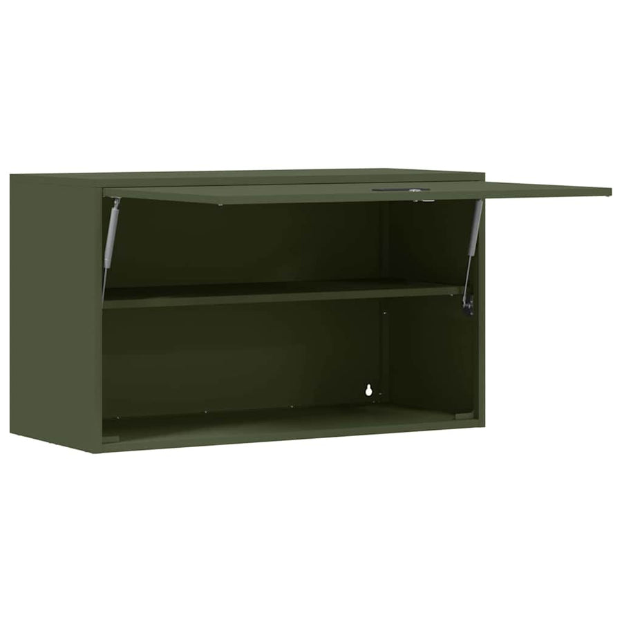 Wandkast Voor Garage 90 x 40 x 53 cm Olijfgroen